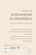 Revue de philosophie économique, v. 22, no 01